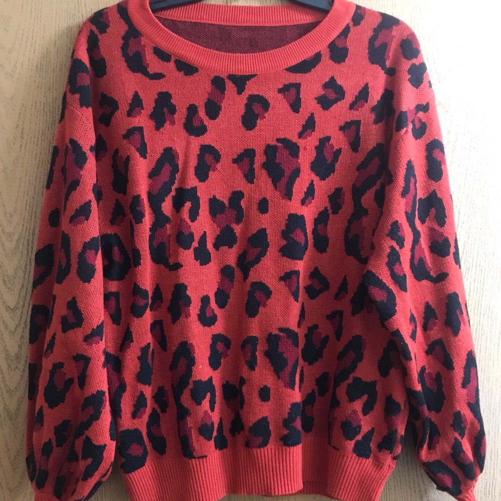 Red Cheetah Sweater!